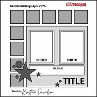 Creative Scrapbook Magazine April 2025 Sketch of the Month