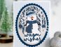 Handmade snowman card designed by Brenda Noelke featuring Pink & Main Snowman Friends Dies and Winter Wishes Dies.